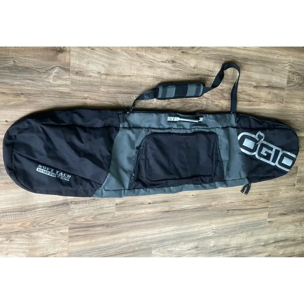 Ogio Duffle Soft Taco Snowboard Bag Black Gray Padded Travel Winter Sports 64x16